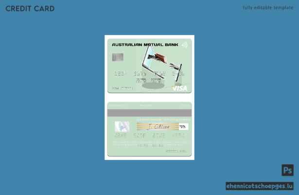 Beispielvorschau der Visa-Karte der Australian Mutual Bank (Australien)